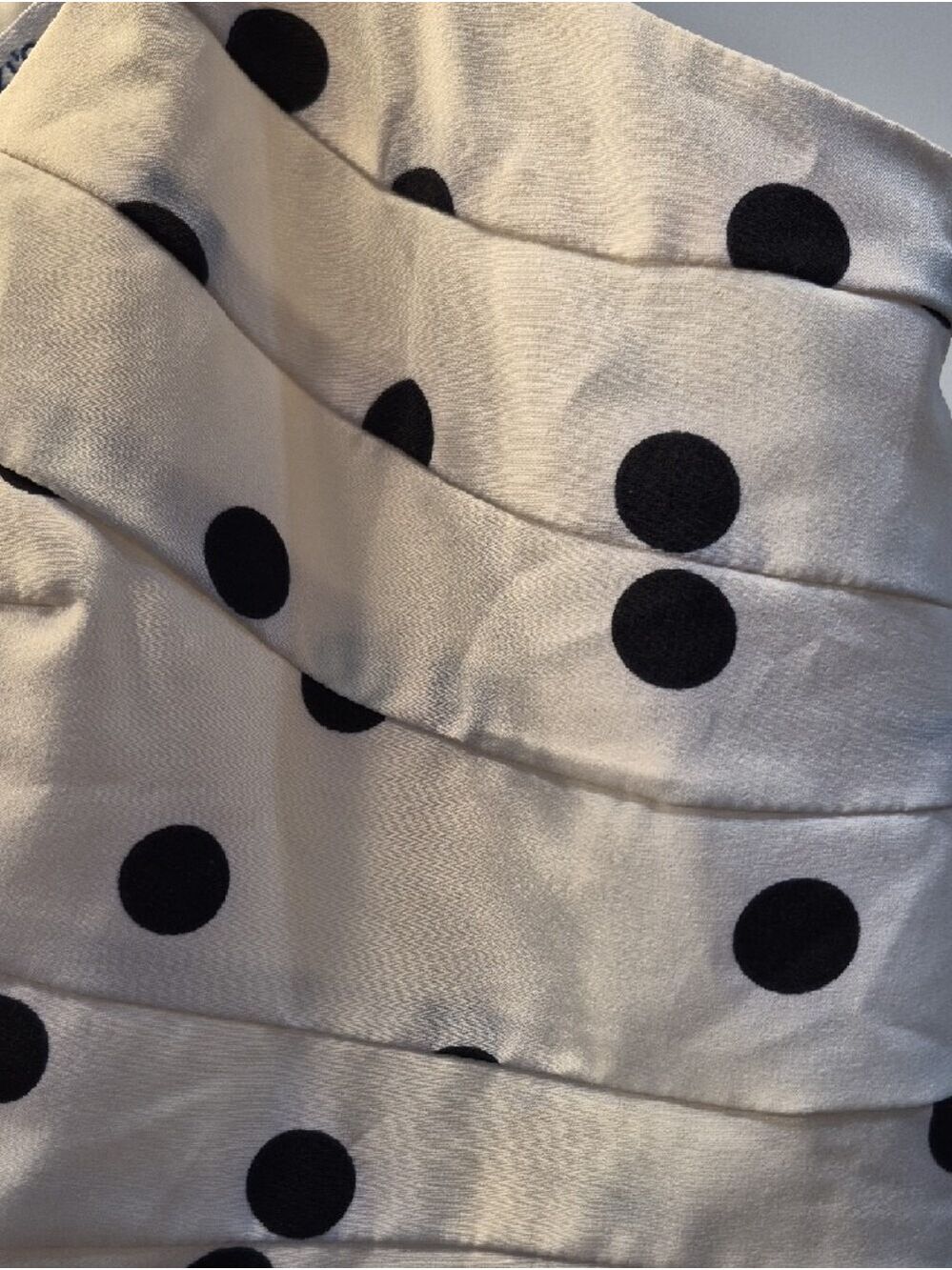 Ricki's Cream and Black Polka Dot Spaghetti Peplum Top - Picture 5 of 13
